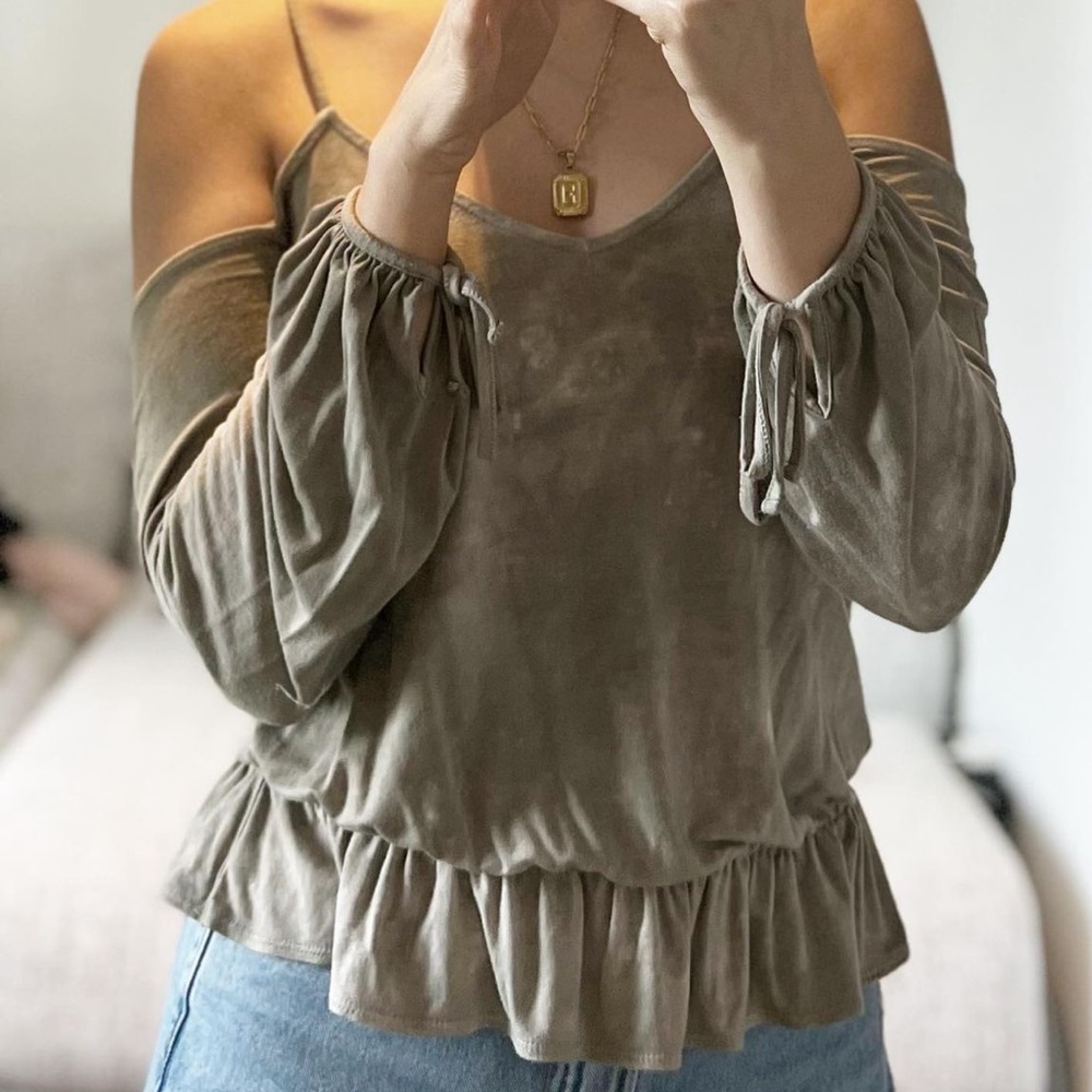 green tie-die blouse